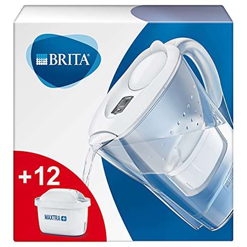 BRITA Wasserfilter Marella weiß inkl. 12 MAXTRA+ Filterkartuschen