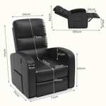 FLEXISPOT Massagesessel, Elektrischer Fernsehsesssel mit Aufstehhilfe und Heizfunktion in Schwarz oder Braun