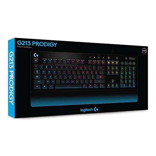 Logitech G213 Prodigy Gaming-Tastatur, RGB-Beleuchtung, Programmierbare G-Tasten, Multi-Media Bedienelemente