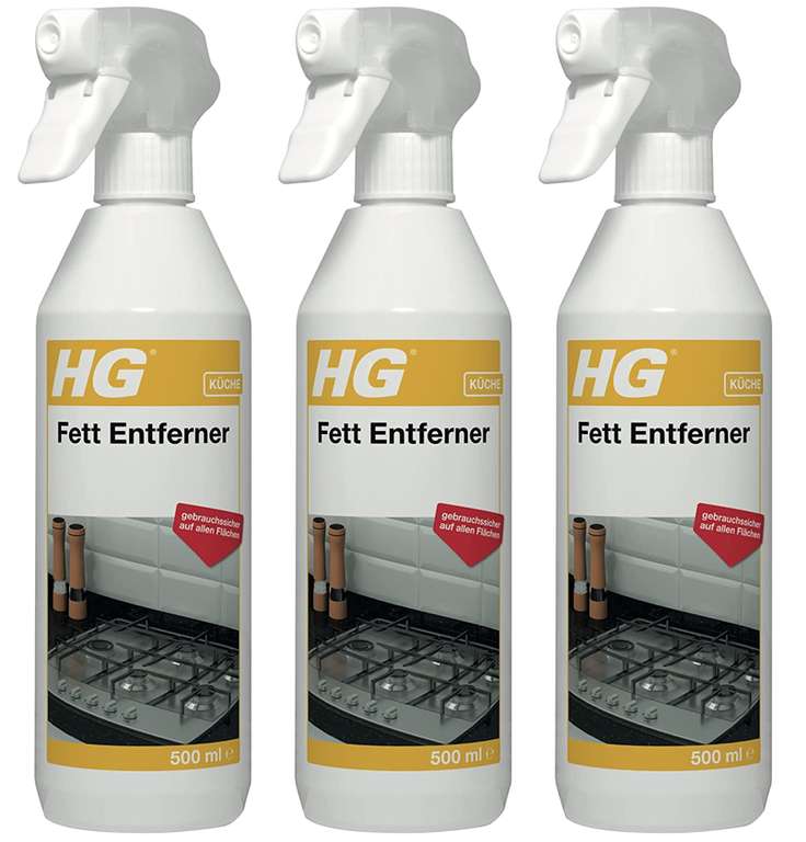 3x 500ml HG Fett-Entferner-Spray