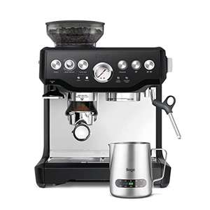 Amazon Prime Day - Sage Appliances the Barista Express Espressomaschine mit Milchaufschäumer, Siebträgermaschine, SES875BTR, Schwarzer