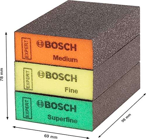 Bosch Professional 3x Expert S471 Standard Blöcke (Schleifschwämme)