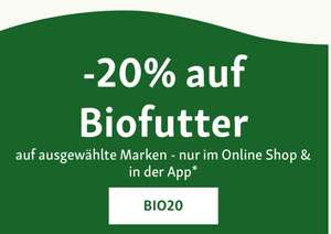 Fressnapf: 20% Rabatt auf viele Biofutter Marken