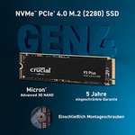 Crucial P3 Plus 1TB M.2 PCIe Gen4 NVMe Interne SSD - Bis zu 5000MB/s