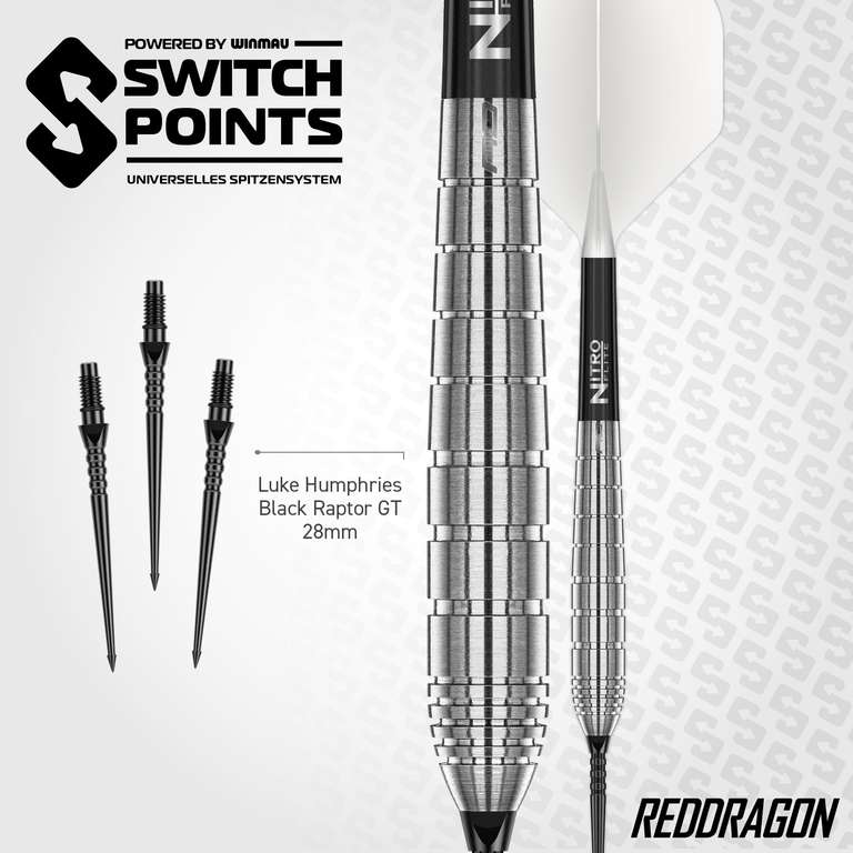 Red Dragon Luke Humphries TX 90% Tungsten – Switch Points, 22/24g
