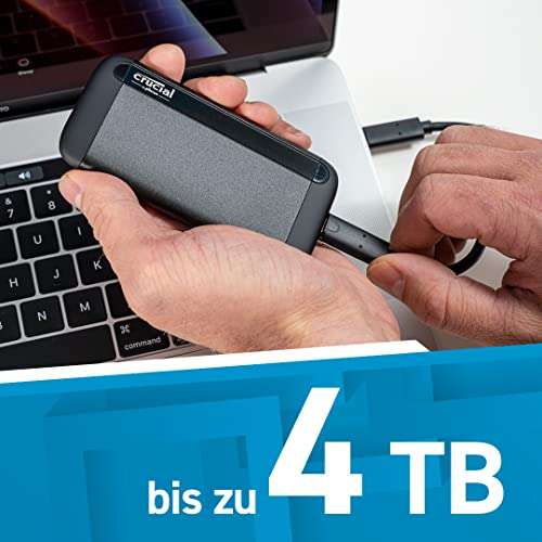 Crucial X8 Portable SSD 2TB, USB-C 3.1