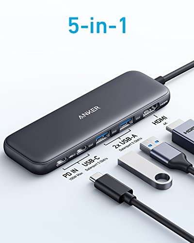 Angebot des Tages: Anker USB C Hub, 332 USB-C Hub (5-in-1) mit 4K HDMI Display, 5X Gbps USB-C Data Port und 2X 5 Gbps USB-A Data Ports