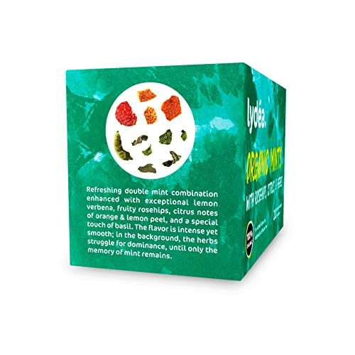 4x 20 Pyramiden-Beutel Lydea Bio-Kräutertee, Minze & Hagebutten