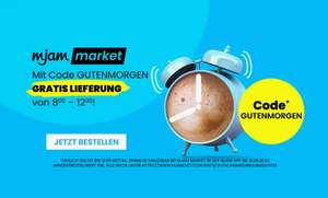 Mjam Market: Gratis Lieferung von 08:00 - 12:00 ab 15€ Bestellwert
