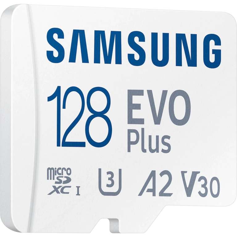 Samsung EVO Plus 2021 R130 microSDXC 128GB Kit, UHS-I U3, A2, Class 10