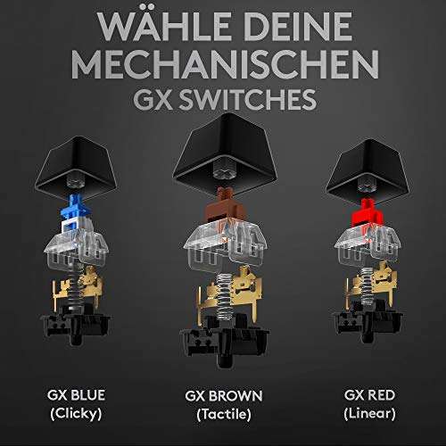 Logitech G513 mechanische Gaming-Tastatur, GX-Brown Taktile Switches, RGB-Beleuchtung