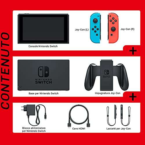 Nintendo Switch, rot/neon-blau