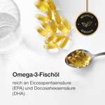 Omega 3 Kapseln Hochdosiert 3000mg - Premium Fischöl 120 Kapseln
