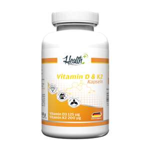 Health+ Vitamin D3 & K2, 90 Kapseln
