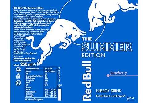 4er Pack Red Bull Juneberry oder Winter Edition Birne Zimt (87c pro Dose)