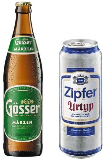 Bier ZIPFER 0,5l Lidl / GÖSSER 0,5l Spar 0,52€