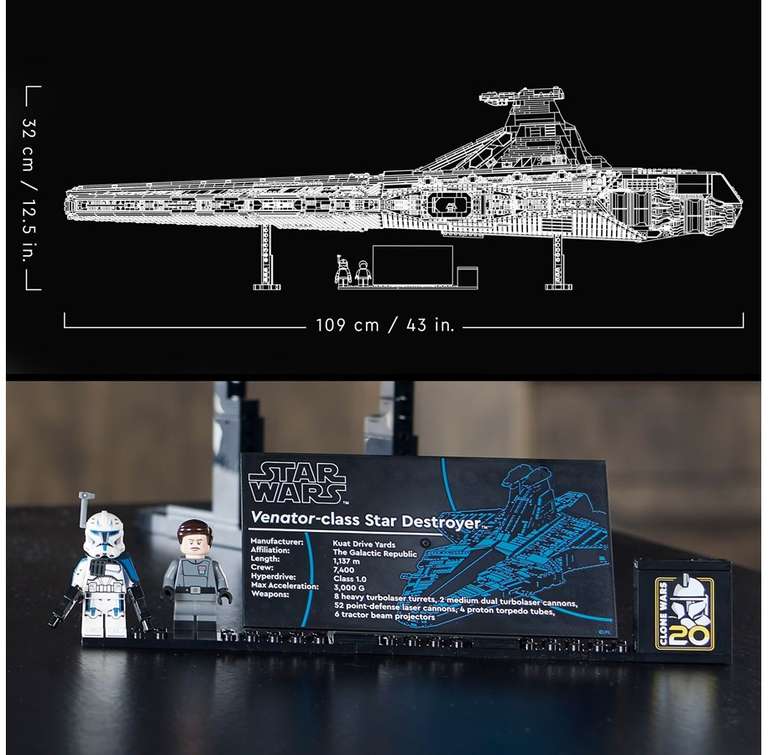 LEGO Star Wars 75367 Republikanischer Angriffskreuzer der Venator-Klasse