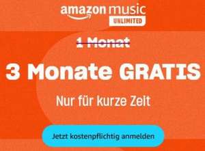 Amazon Music: 3 Monate gratis für Neukunden oder 50% auf 3 Monate für Wiederkehrende