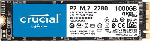 Crucial P2 SSD, 1TB, M.2 NVMe
