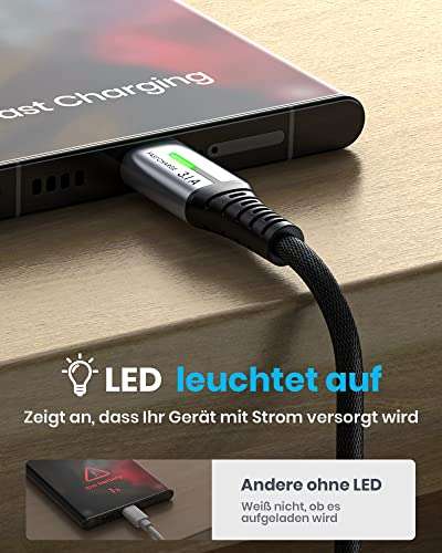 INIU USB C Kabel, 3 Stk mit 0,5+2+2m