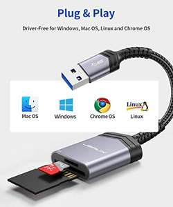 JSAUX USB 3.0 Kartenleser für SD + microSD Speicherkarten (und Verwandte)