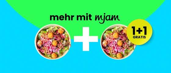 Mjam 1+1 Gratis Deals
