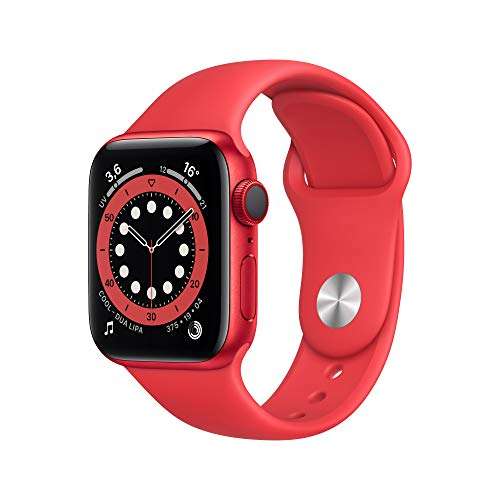 Apple Watch Series 6 (GPS + Cellular) 40mm Aluminium rot mit Sportarmband rot