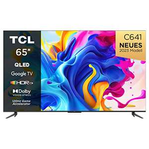 TCL C641 QLED 4K UHD Fernseher 65 Zoll (164cm), 120 Hz Gaming Accelerator, HDR10+, Dolby Vision, Dolby Atmos