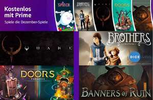 Prime Gaming Dezember: Quake, Brothers a Tale of two Sons, Spinch, Doors Paradox, Banners of Ruin, The Amazing American Circus, ...
