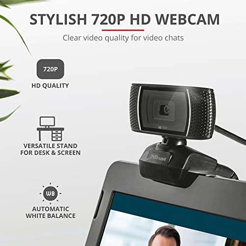 Trust Doba 2-in-1 Home Office Set, On-Ear USB Headset mit Mikrofon und HD Webcam