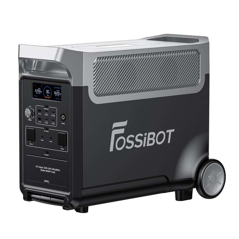 FOSSiBOT F3600 3,840Wh/3,600W Tragbare PowerStation, LiFePO4-Solargenerator