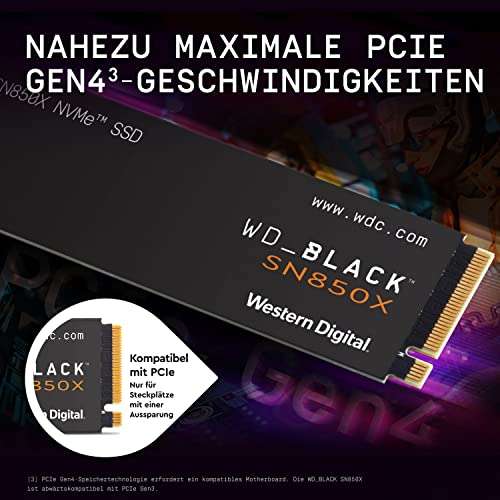 Western Digital WD_BLACK SN850X NVMe SSD 2TB, M.2