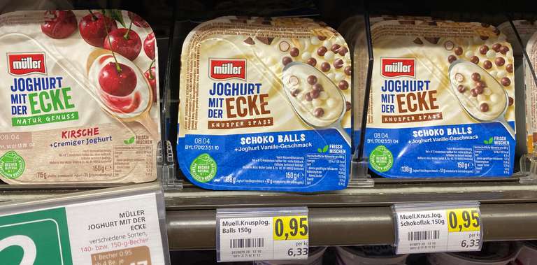 stressfrei Einkaufen (keine Pickerl & keine Kundenkarte) - Müller Joghurt mit der Ecke (diverse Sorten)