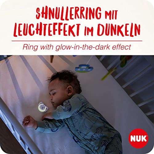NUK Star Day & Night Babyschnuller | 6-18 Monate | 4 Stück