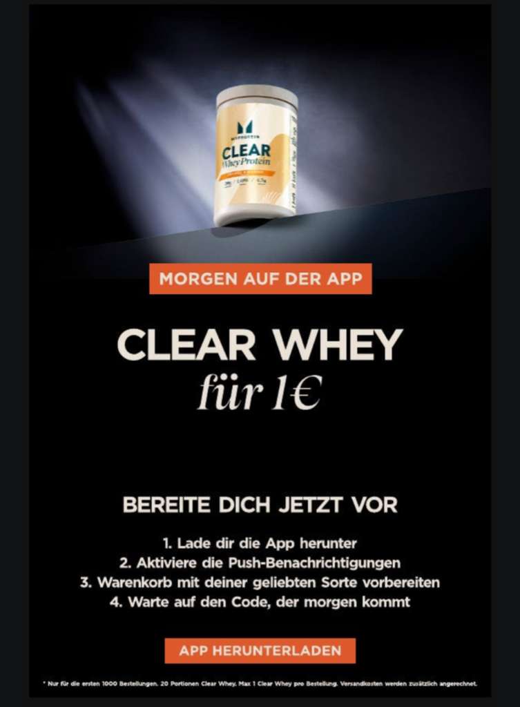 Schnapp Dir Clear Whey Isolat G F R Nur Bei Myprotein Preisj Ger