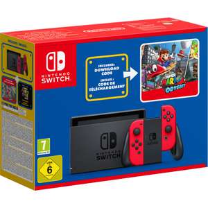 Nintendo Switch Konsolen-Set »Mario Bundle rot«, inkl. Super Mario Odyssey-Vollversion Downloadcode & Sticker