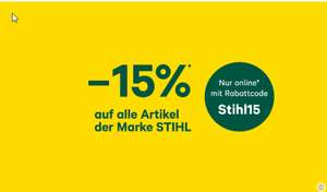 -15% auf alle Artikel der Marke Stihl im Lagerhaus