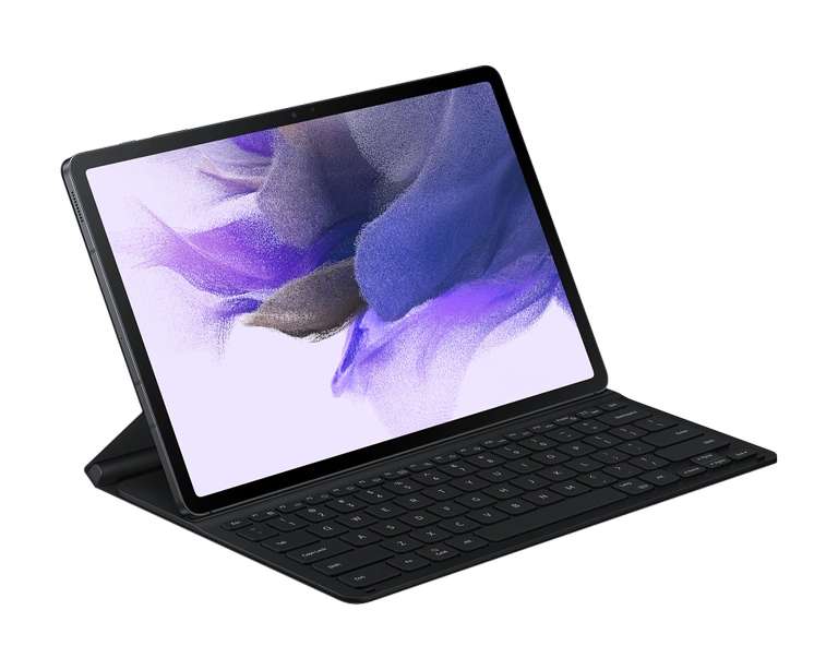 Samsung EJ-DT730 Book Cover Keyboard Slim für Galaxy Tab S7+ / Tab S7 FE / Tab S8+, schwarz
