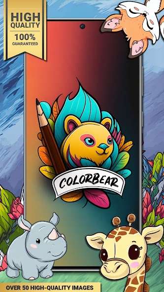 "ColorBear - Kids Coloring Book" (Windows PC) gratis im Google PlayStore - ohne Werbung / ohne InApp-Käufe -