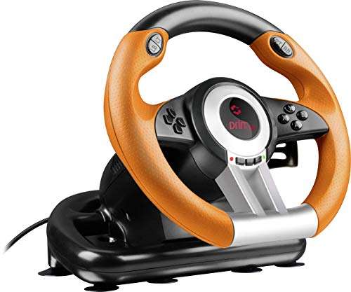 Speedlink DRIFT O.Z. Racing Wheel - USB-Gaming-Lenkrad mit Gas & Bremspedalen