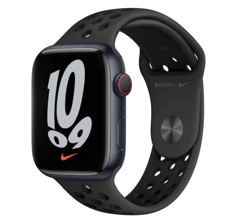 Apple Watch Series 7 45 mm Nike Edition Graphit GPS + 4G