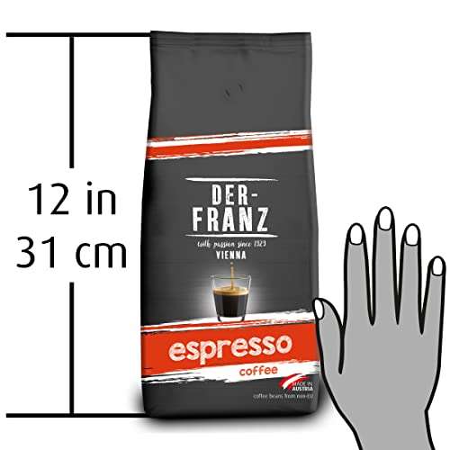 DER-FRANZ Kaffee Espresso, Intensität 5/5, ganze Kaffeebohnen, 1000 g (weitere Sorten ab 8,33€)