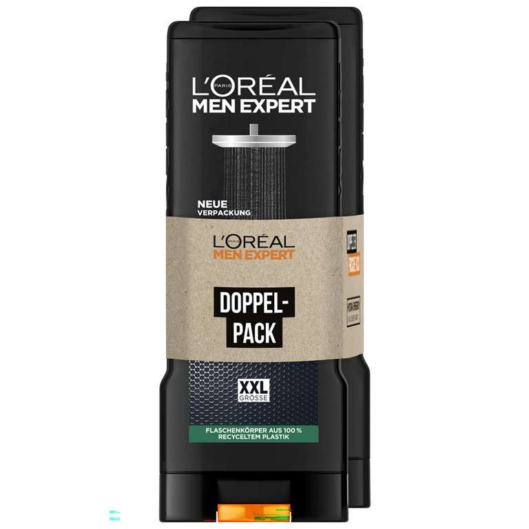 2x 400ml L'Oréal Paris Men Expert Carbon Clean 5in1 XXL Duschgel für Männer