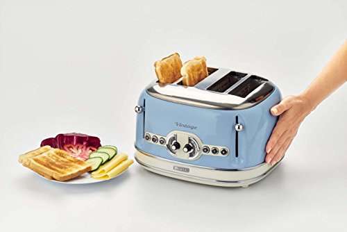 Ariete 156 Toaster im Vintage-Design für 4 Scheiben, 1600 W, 6 Toaststufen