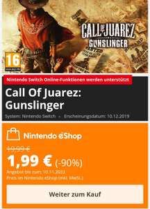 Call of Juarez: Gunslinger Nintendo Switch um 1.99 Euro