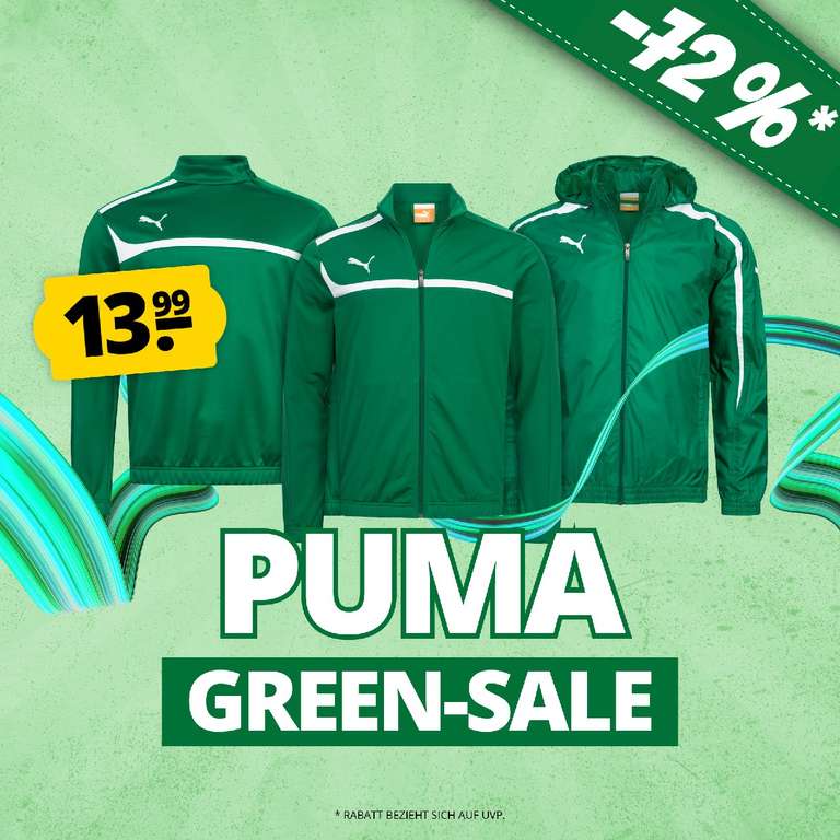 Sportspar: PUMA Trainingsbekleidung Green Sale
