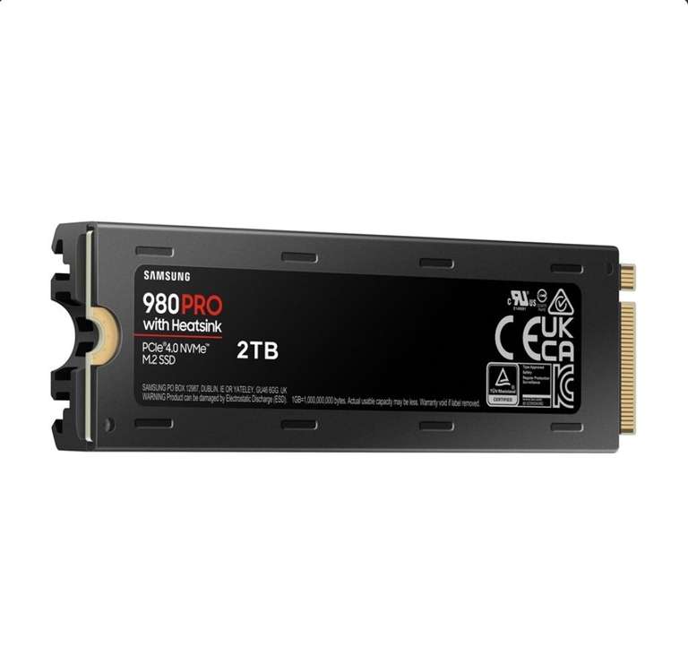 Samsung 980 PRO Heatsink SSD PCIe 4.0 NVMe M.2 - 2TB, PS5 kompatibel