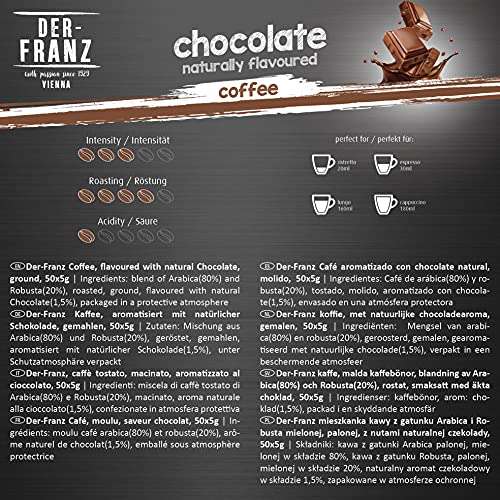 5x 500g Der-Franz Kaffee, verschiedene Sorten, gemahlen