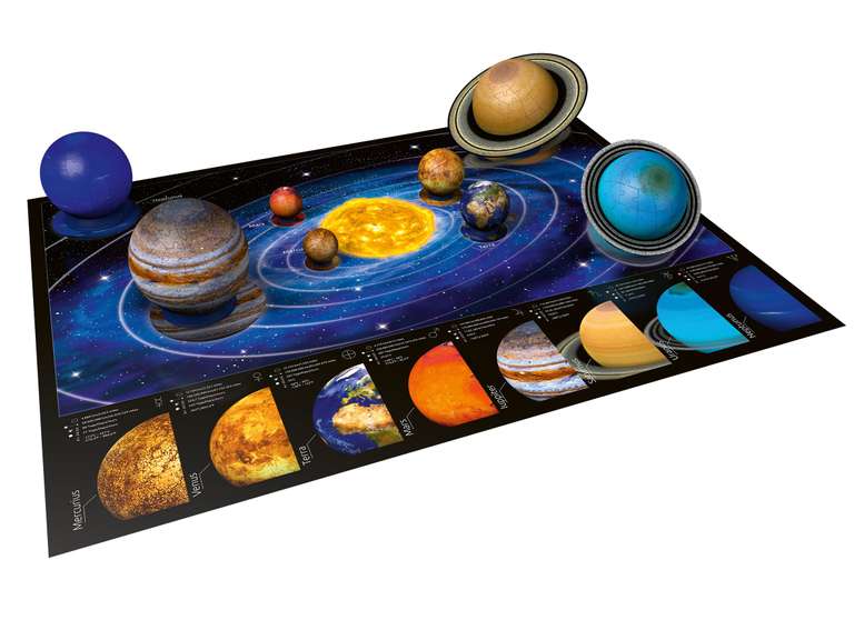 Ravensburger 3D Puzzle Planetensystem 11668 - Planeten als 3D Puzzlebälle