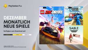 PlayStation Plus Essential Dezember 23: LEGO 2K Drive, PowerWash Simulator und Sable